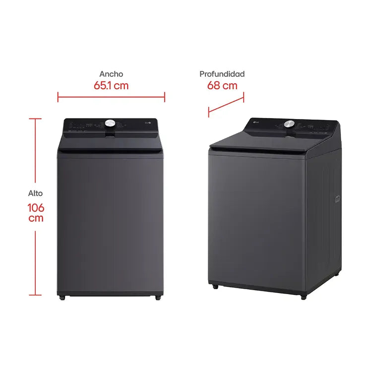Lavadora LG 25 Kg Carga Superior Negra - WT25EGTX6.AEGCOL