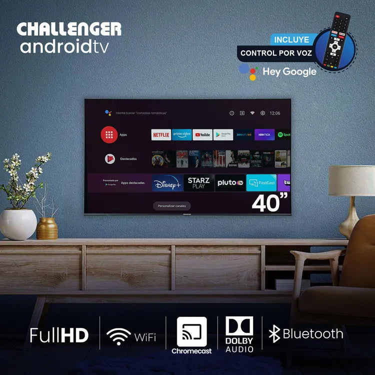 TELEVISOR CHALLENGER 40 SMART ANDROID T2 40LO69