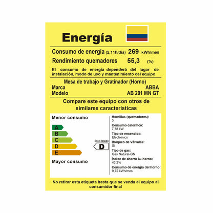 ESTUFA ABBA 4 PTOS PROPANO AB201-5-M-P