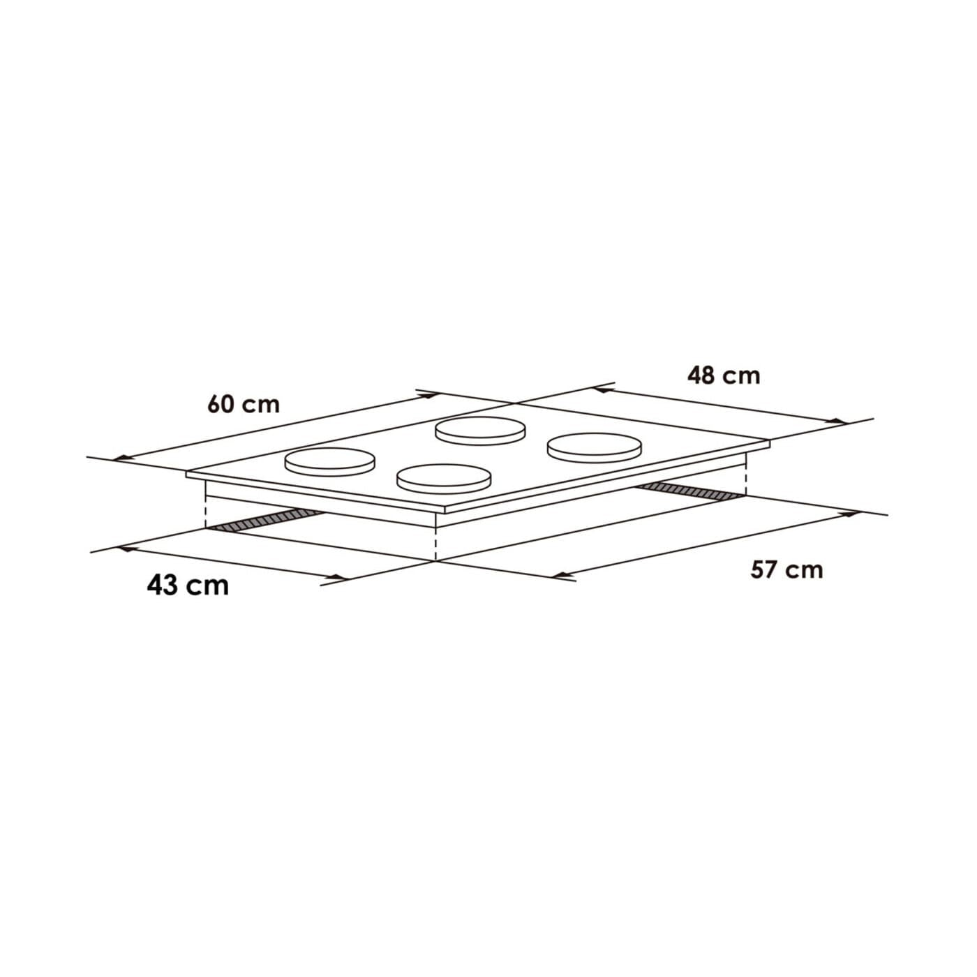 CUBIERTA DE EMPORTRAR A GAS 4PTS CG-401V4D-N-P