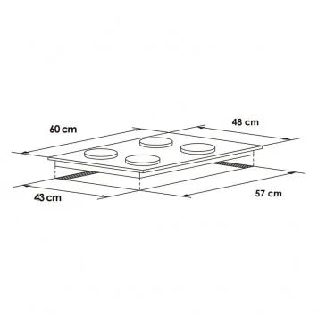 CUBIERTA ABBA DE EMPOTRAR 4 PTOS CG-4PS-EE