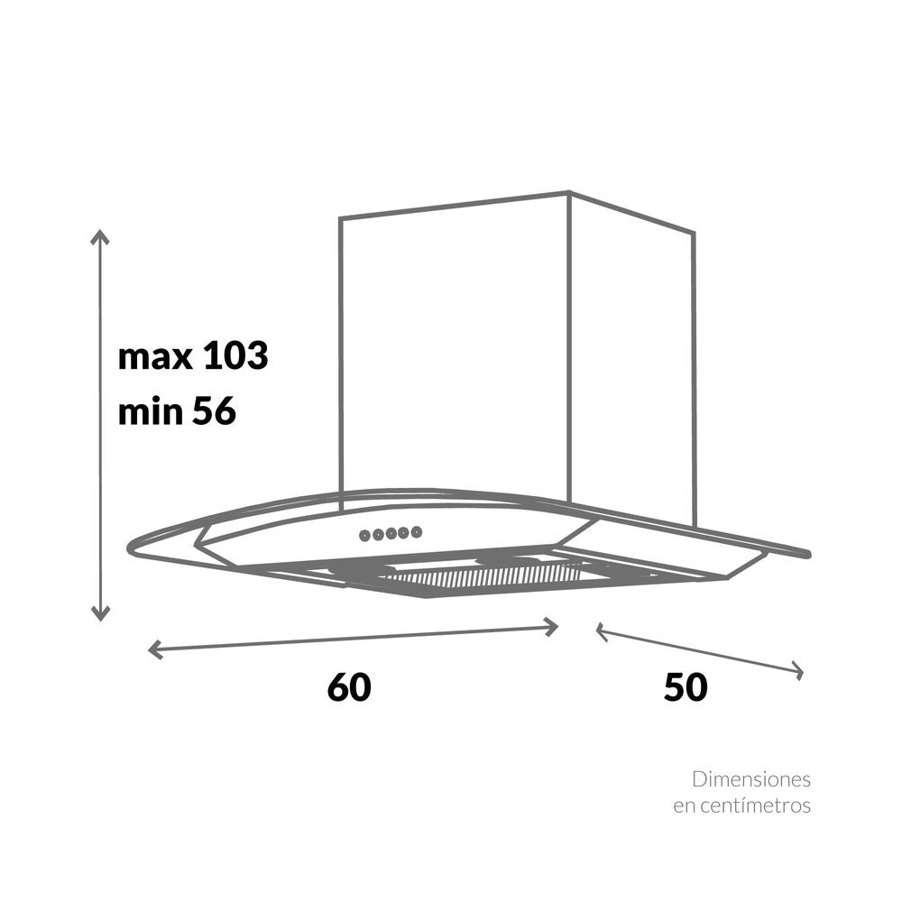 Campana CHALLENGER Tipo Isla CX-4660