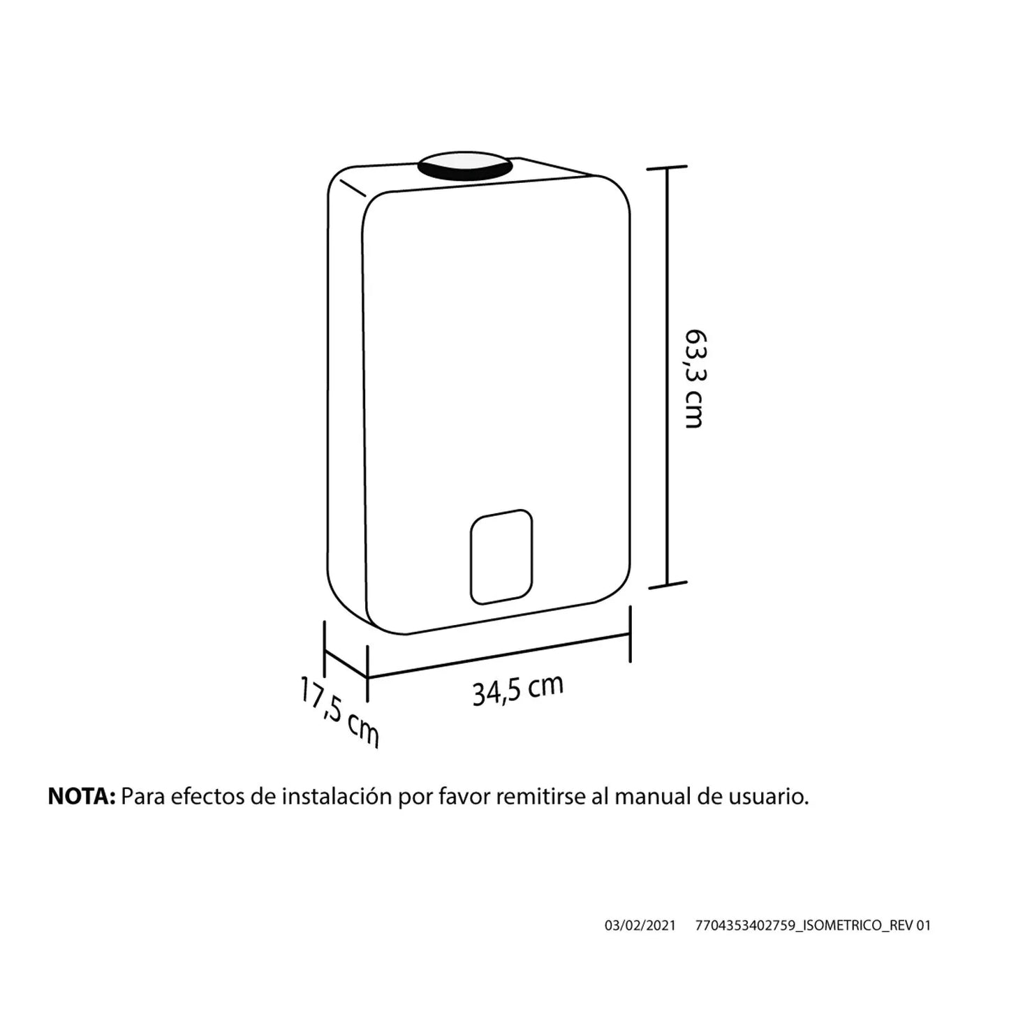 Calentador Haceb Tiro Forzado 10 LTS - CP-BAMBU-10 LT-TF-GN