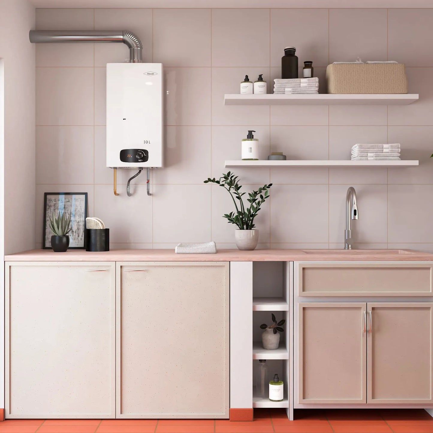 Calentador Haceb Tiro Forzado 10 LTS - CP-BAMBU-10 LT-TF-GN