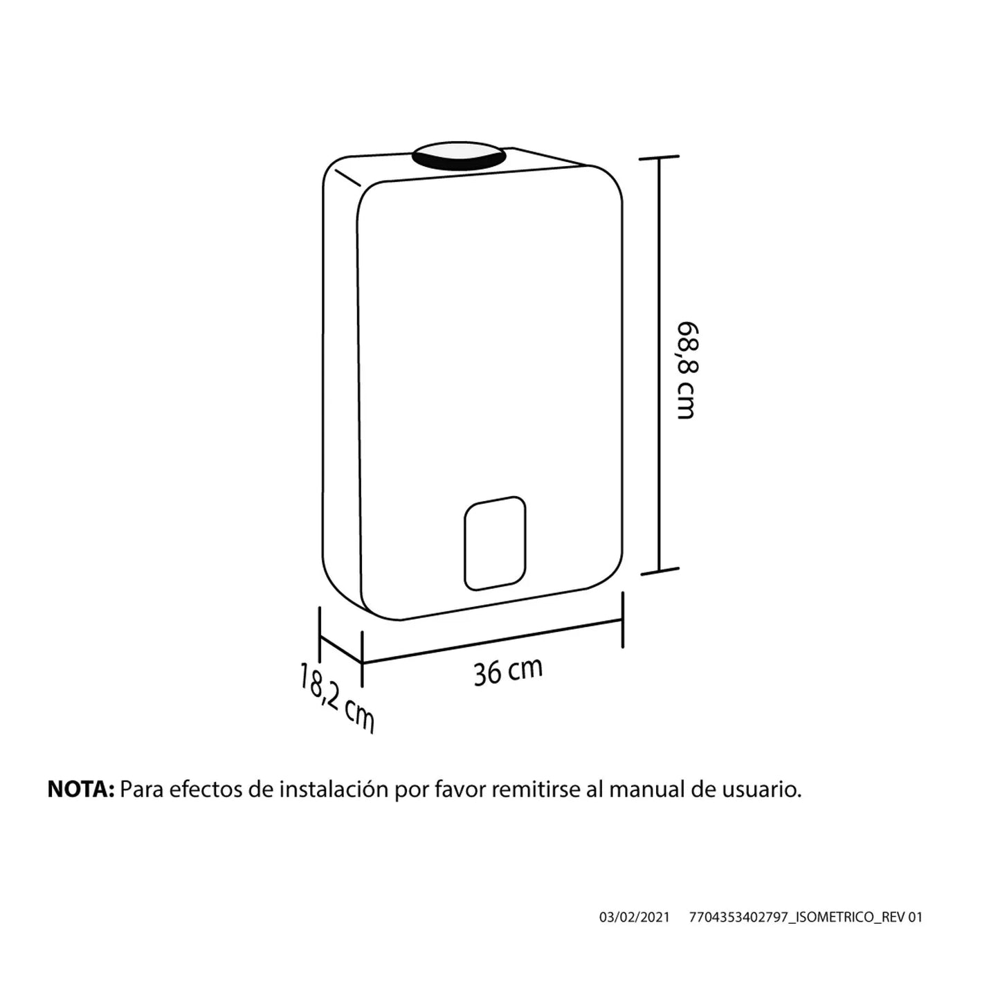 Calentador Haceb Tiro Natural 12 LTS - CP-BAMBU-12-LT-TN-GN