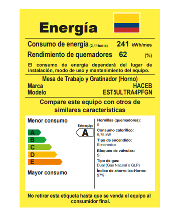 Estufa Romero Ultra de 4 puestos 50 cm a Gas Natural Inox - ESTRO50T-INOX