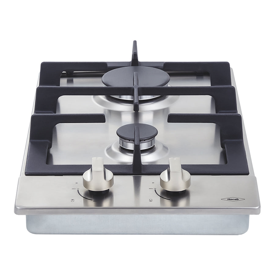 Estufa de Empotrar Haceb de 2 puestos 30CM a Gas Natural Inox- CUB 30 INOX HF GN - Logística Haceb