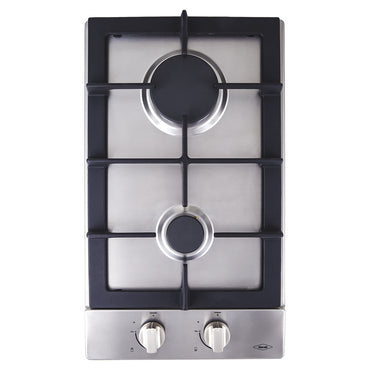 Estufa de Empotrar Haceb de 2 puestos 30CM a Gas Natural Inox- CUB 30 INOX HF GN - Logística Haceb