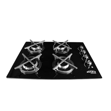Cubierta de Empotrar Abba 4 Ptos Gas Natural Vidrio - CG-401-V3C