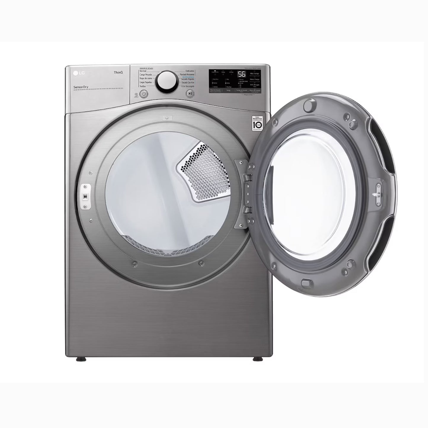 SECADORA LG 22KG A GAS COLOR ACERO INOX DF22VV2R.ASSECOL