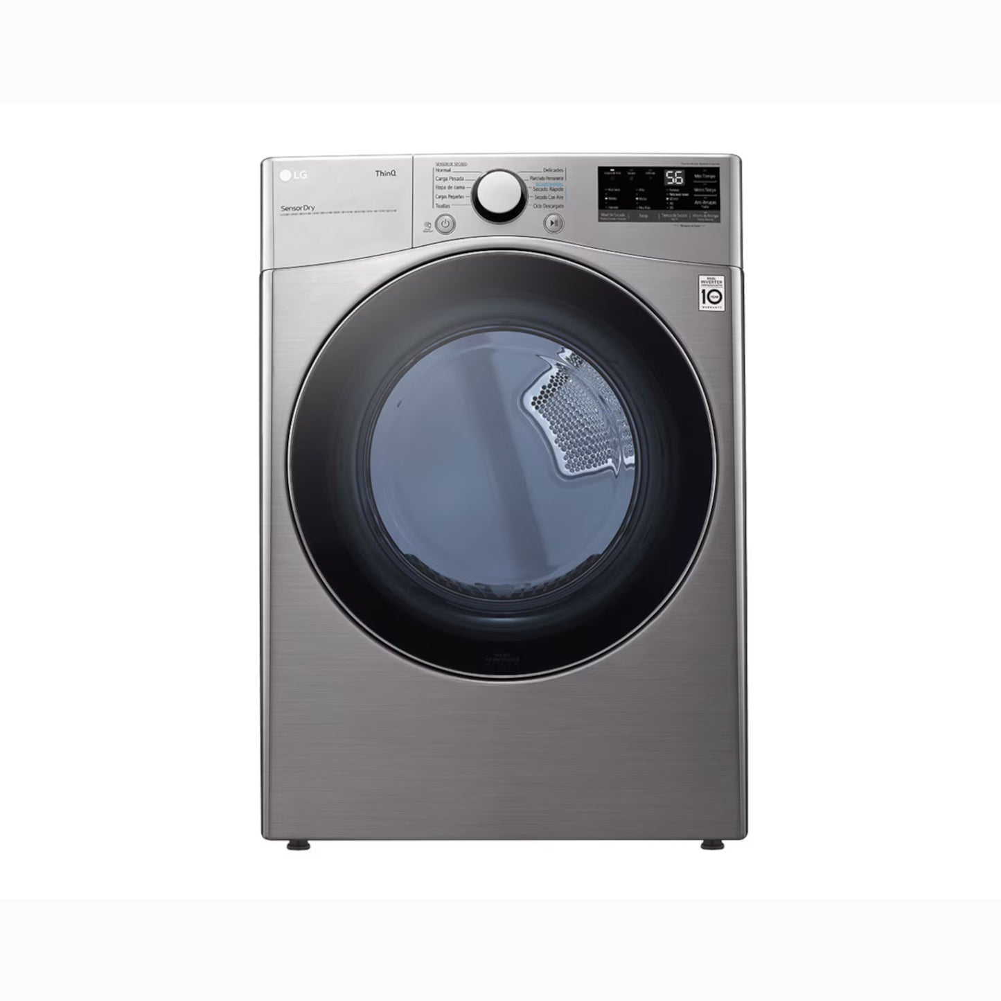 SECADORA LG 22KG A GAS COLOR ACERO INOX DF22VV2R.ASSECOL