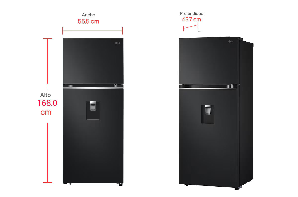 Nevera LG 264L Negro Mate LinearCooling - VT26KPM.AEPCCLM