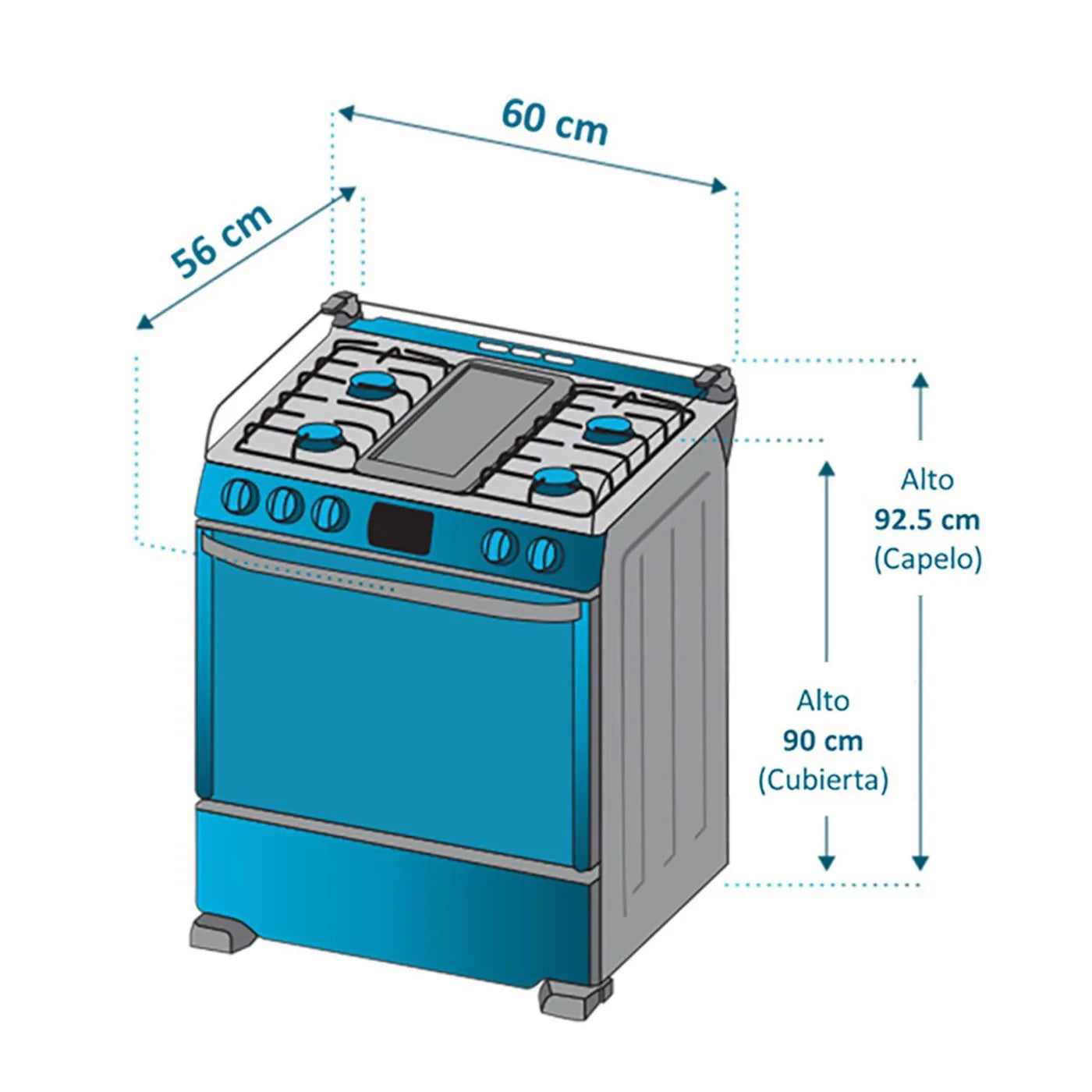 ESTUFA MABE 24 ACERO INOX EASY CLEAN PRO EMC6050NFX0