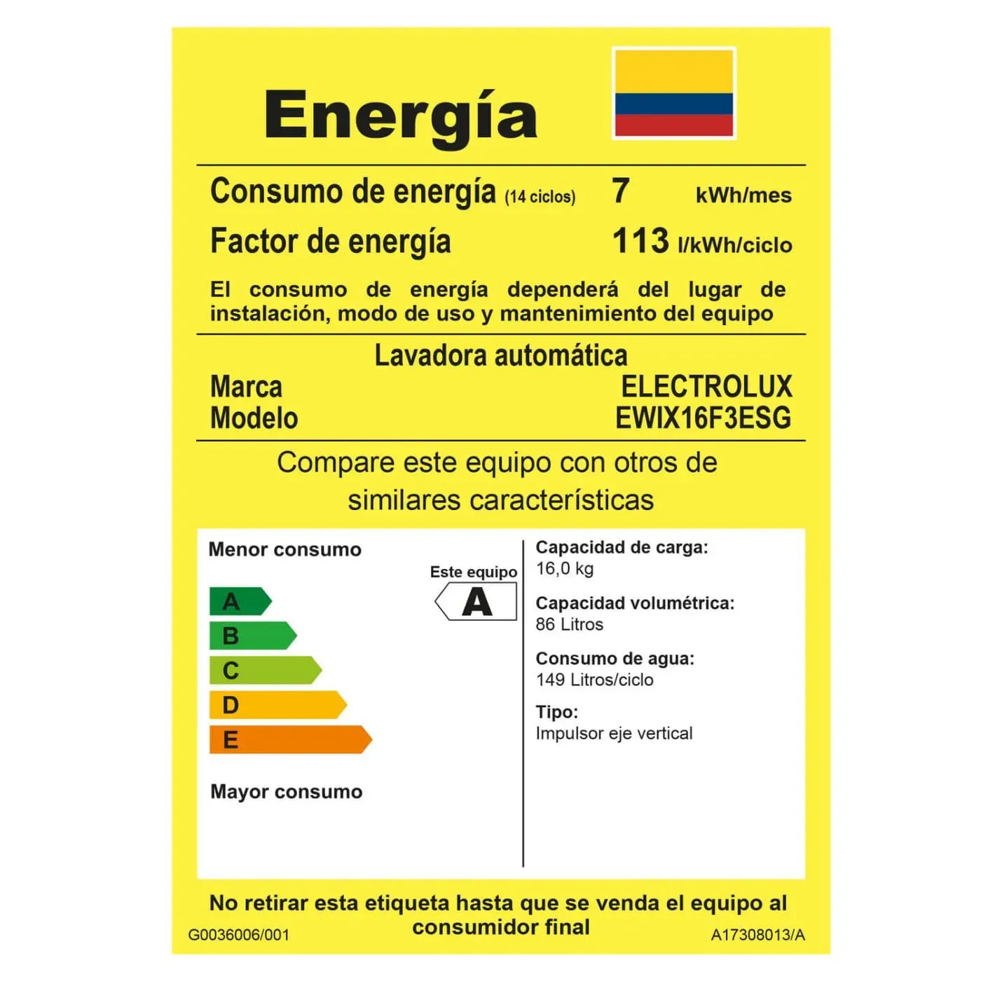 LAVADORA ELECTROLUX 16 KG CARGA SUPERIOR EWIX16F3ESG