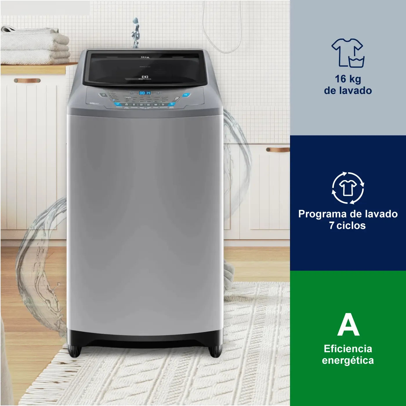 LAVADORA ELECTROLUX 16 KG CARGA SUPERIOR EWIX16F3ESG