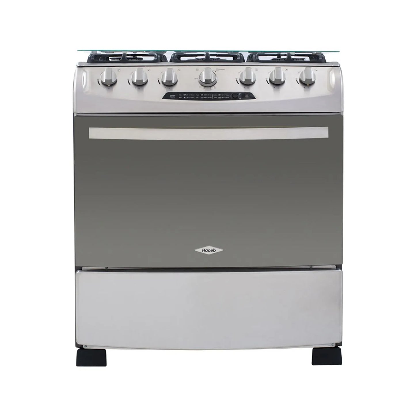 Estufa Orégano Haceb de 6 puestos 76 cm a Gas Natural Inox - ESTORG76-INOX