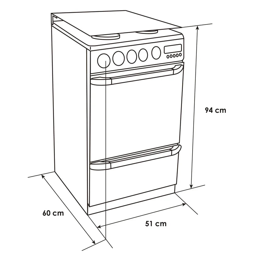 Estufa Abba Gas Natural De 4 Puestos Con Horno - AT203-4
