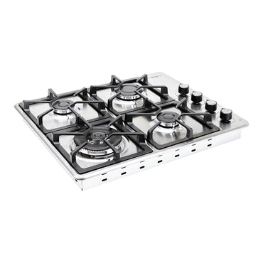 Estufa de Empotrar TA Haceb de 4 puestos en Hierro Fundido Dual de 60X51 cm a Gas Natural Inox- CUB TA 60-51 INOX HF DUAL GN