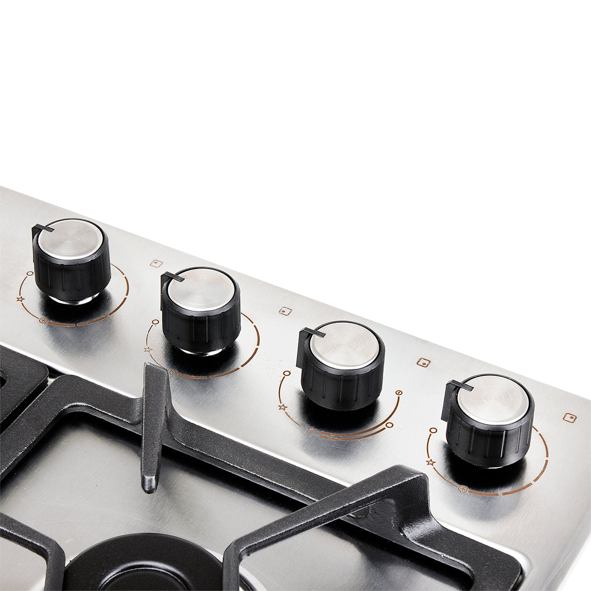 Estufa de Empotrar TA Haceb de 4 puestos en Hierro Fundido Dual de 60X51 cm a Gas Natural Inox- CUB TA 60-51 INOX HF DUAL GN