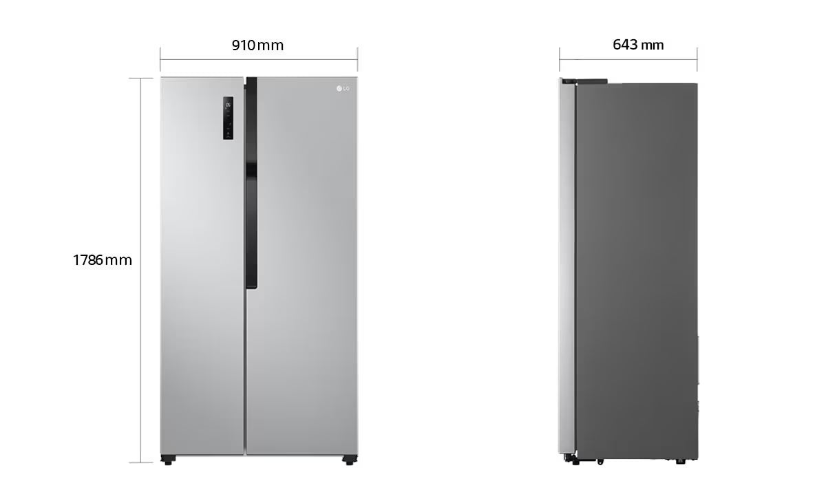 Nevecón LG SxS 519lts Color Plata - GS51BPP