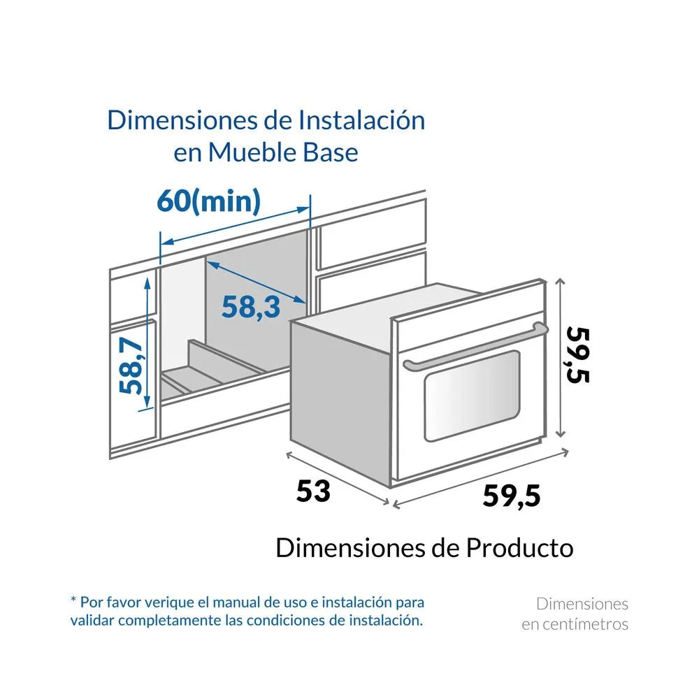 Horno Challenger Mixto 60Cm Negro HG-2560-N