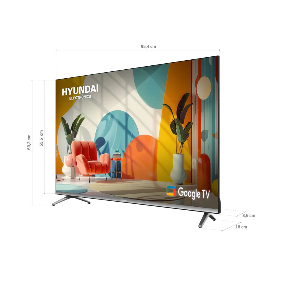 Televisor Hyundai 43" Smart Google TV FHD QLED - HYLED4326QG
