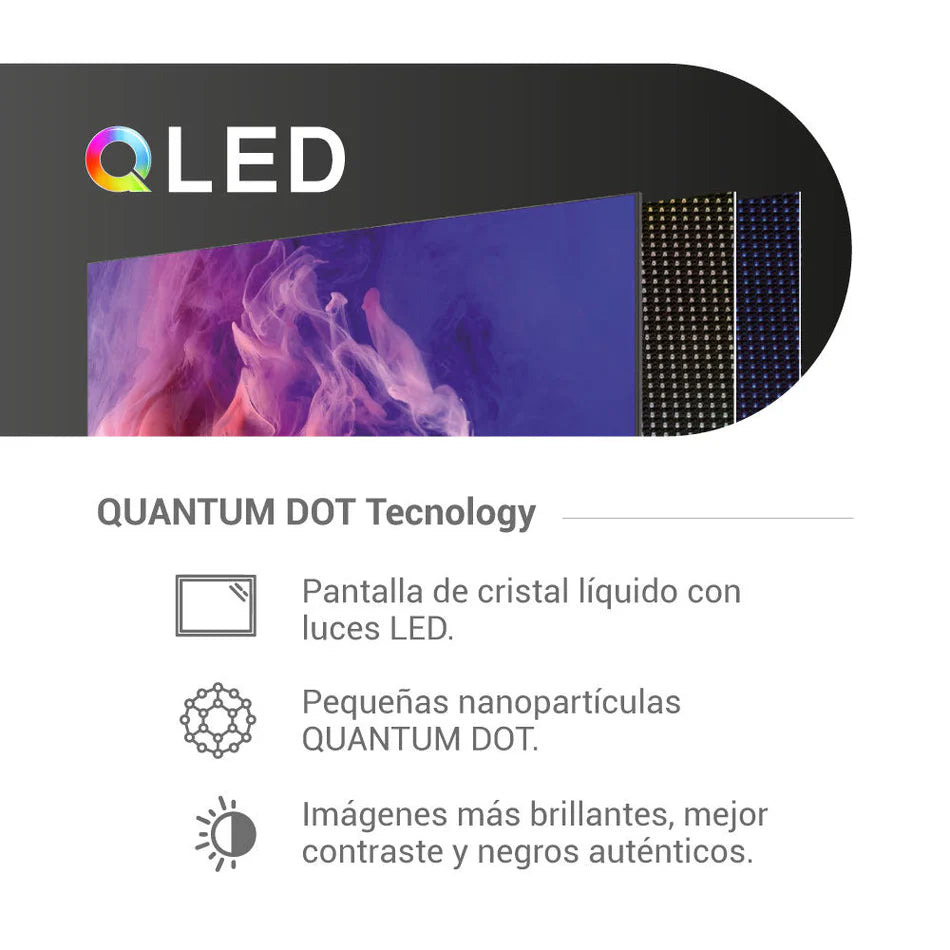 Televisor Hyundai 65" Smart Google TV QLED Barra de Sonido - HYLED6517SQG