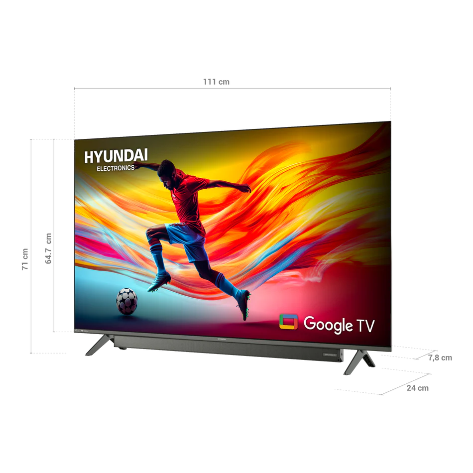 Televisor Hyundai 65" Smart Google TV QLED Barra de Sonido - HYLED6517SQG