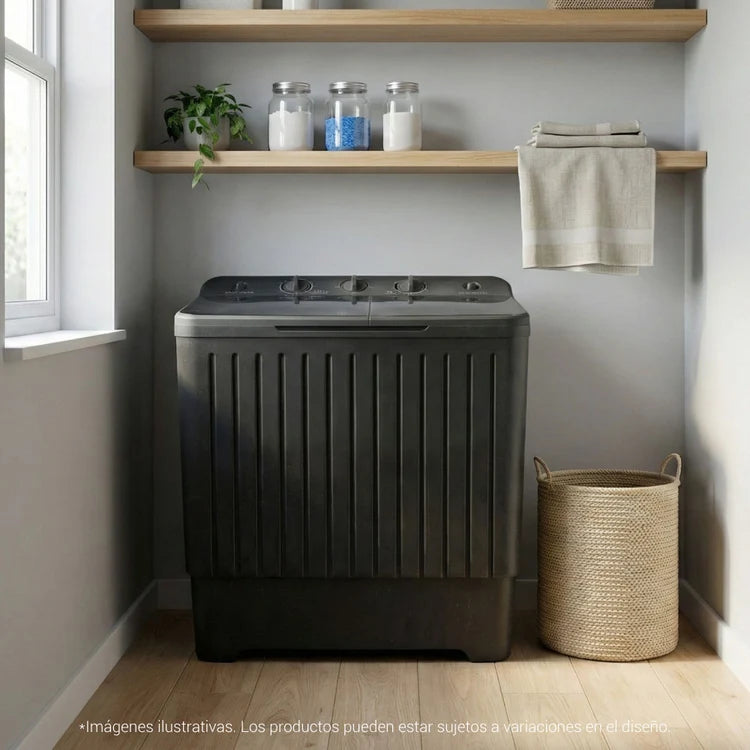 Lavadora Semiautomática Hyundai 8Kg Doble Tina Gris - HYSA8K