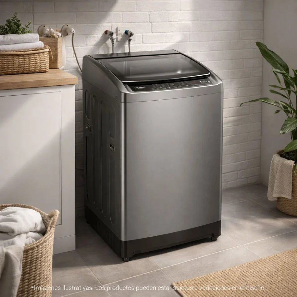 Lavadora Hyundai 22 Kg Carga Superior Gris - HYWM22K