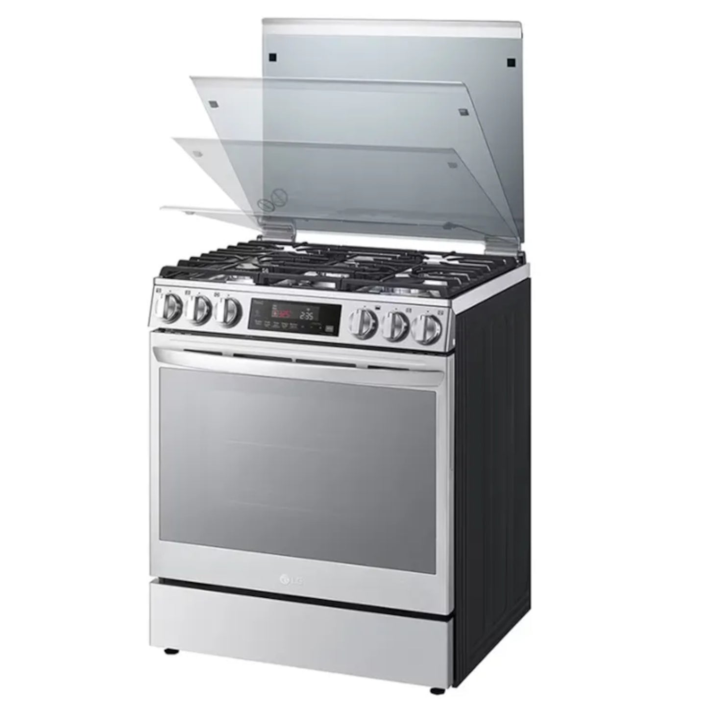 ESTUFA LG 5.8 PIES INOX CON FREIDORA DE AIRE INTEGRADA LRGL5847S.BSTFLGC