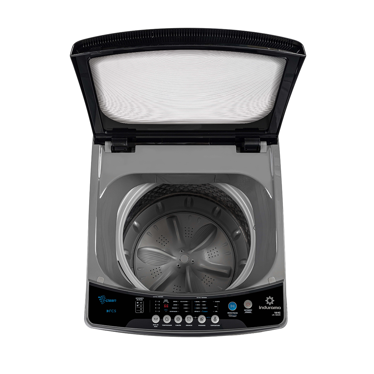 Lavadora Indurama Carga Superior 22 Kg Automática Gris - LRI-22DGRI