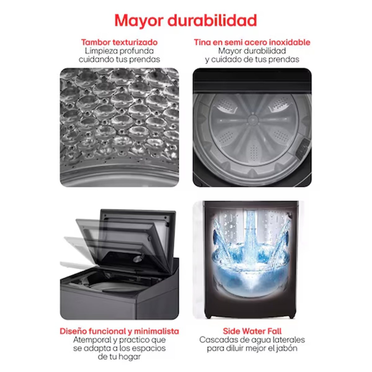 Lavadora LG Carga Superior 20Kg AIDD EasyUnload Negro Brillante - WT20NBTX6T