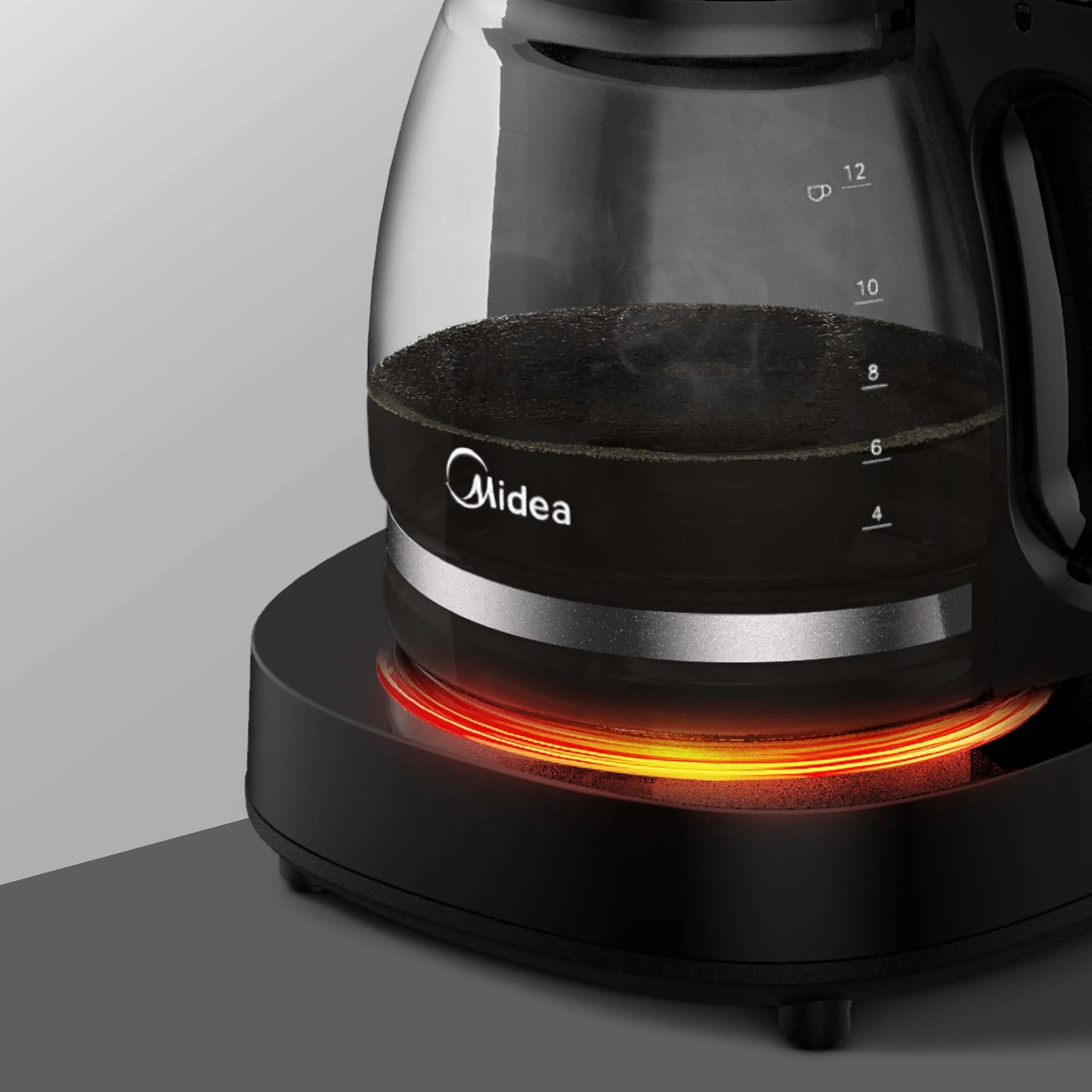 Cafetera Midea de Goteo Mecanica 12 Tazas Negra - MCD12MWCK