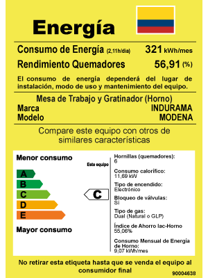 ESTUFA INDURAMA MODENA ZAFIRO CROMA 30000900