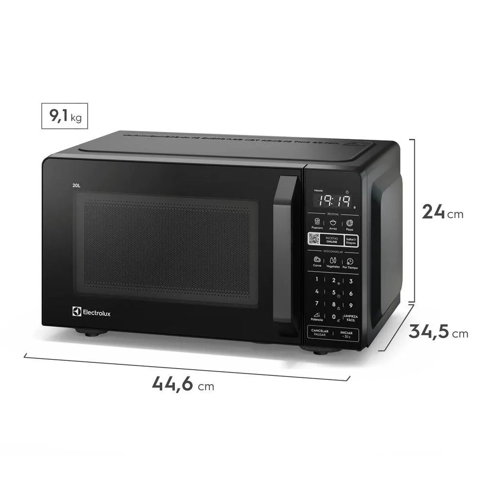 Horno Microondas Electrolux 0.7 Pies Negro - EMDZ20S8GAB