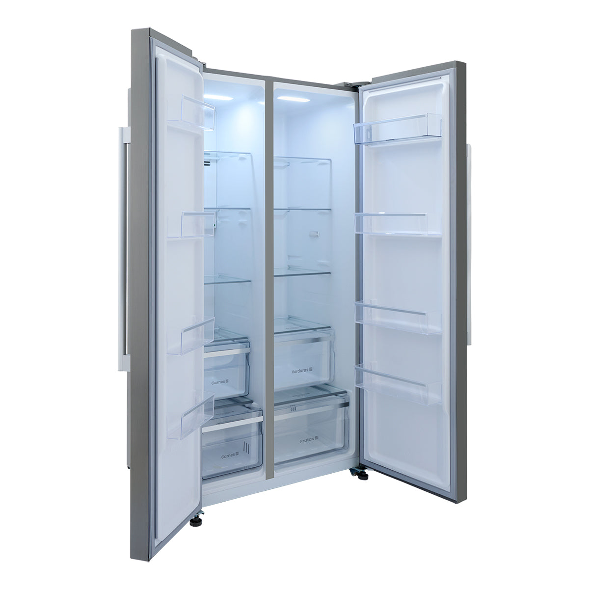 Nevecón Haceb 563 litros manija externa panel digital inox - Logística Haceb