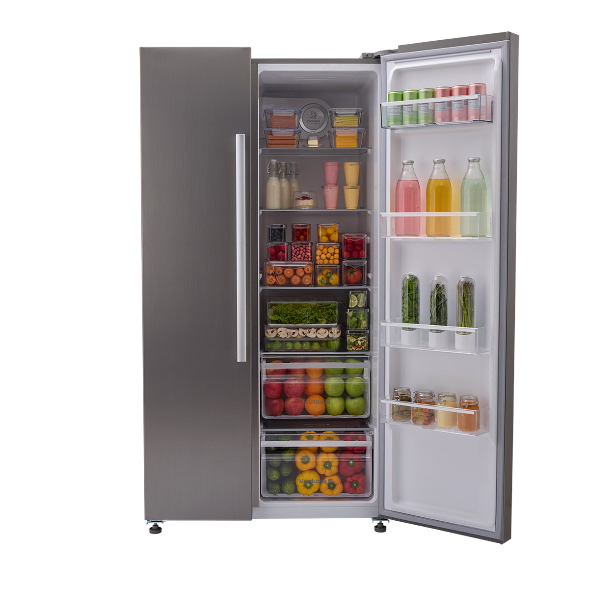 Nevecón Haceb 563 litros manija externa panel digital inox - Logística Haceb