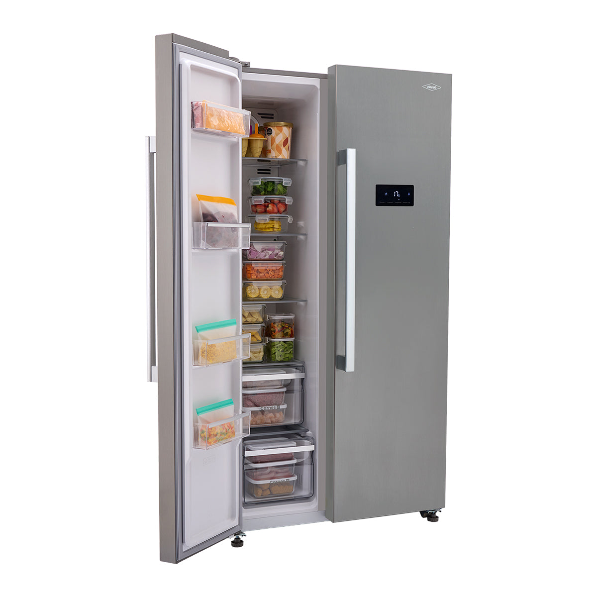 Nevecón Haceb 563 litros manija externa panel digital inox - Logística Haceb