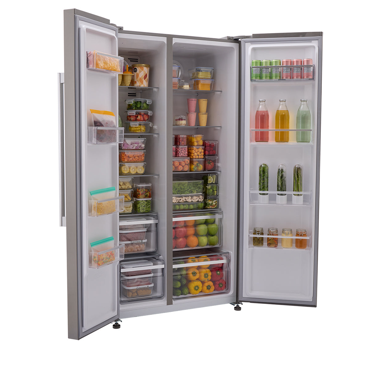 Nevecón Haceb 563 litros manija externa panel digital inox - Logística Haceb