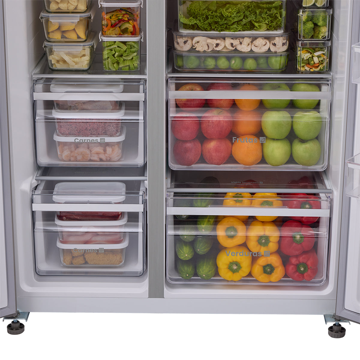 Nevecón Haceb 563 litros manija externa panel digital inox - Logística Haceb