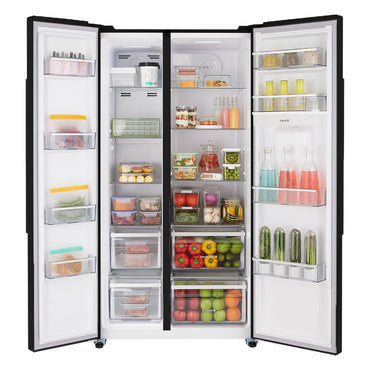 Nevecón Haceb 560 Litros Manija Externa Panel Digital Negro - SBS 560 SE ME PD NE INV