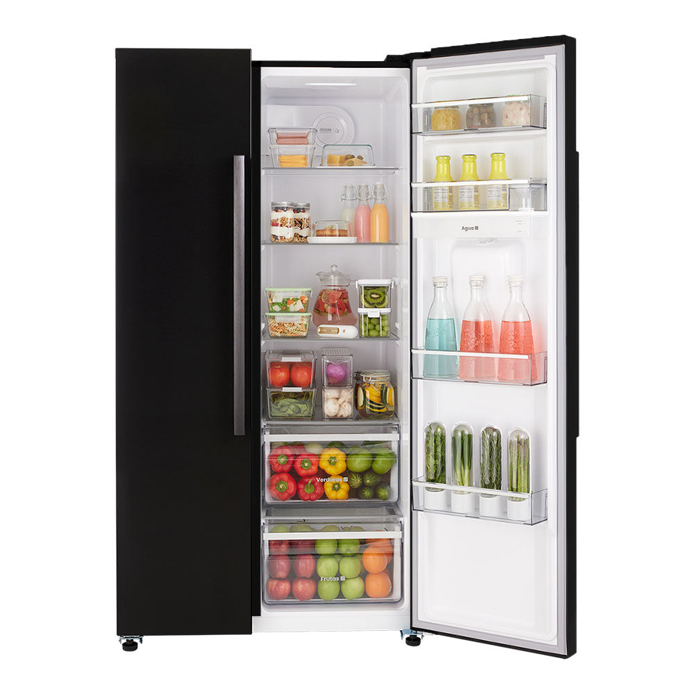 Nevecón Haceb 560 Litros Manija Externa Panel Digital Negro - SBS 560 SE ME PD NE INV