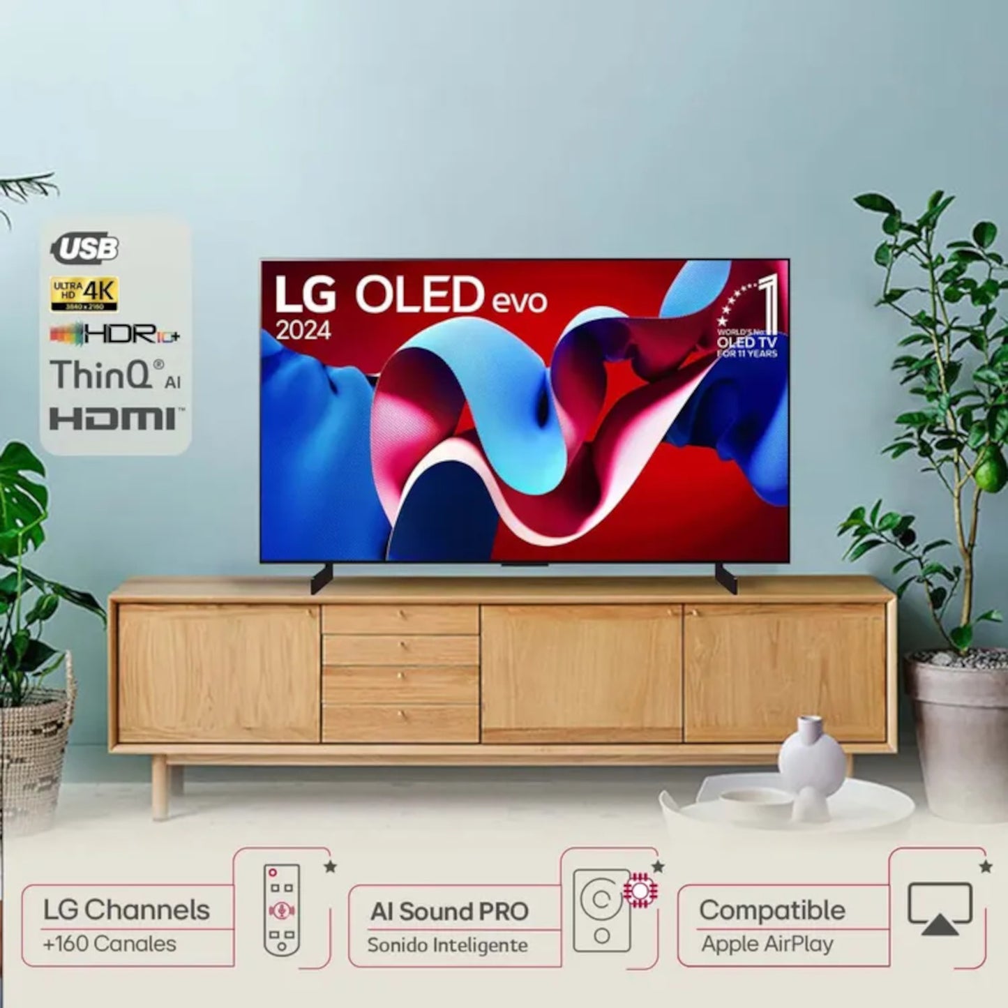 TV LG 42" PULGADAS 106 CM OLED42C4PSA4K-UHD OLED SMART