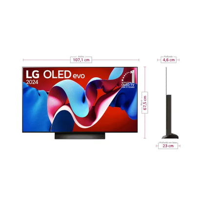 TELEVISOR LG 48" PULGADAS 122 CM OLED48C4 4K UHD OLED SMART TV - CALIDAD DE IMAGEN 4K ULTRA HD, COLORES VIBRANTES Y TECNOLOGÍA OLED INTELIGENTE