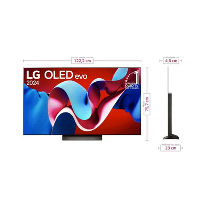 TELEVISOR LG 55" PULGADAS 140 CM OLED55C4 4K UHD OLED SMART TV - CALIDAD DE IMAGEN 4K ULTRA HD, COLORES VIBRANTES Y TECNOLOGÍA OLED INTELIGENTE