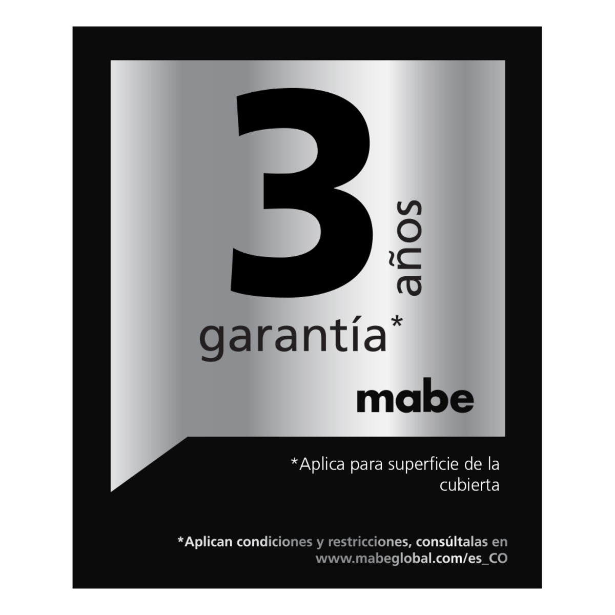 CUBIERTA MABE EMPOTRAR 60 CM INOX PM6054NSO GAS NATURAL