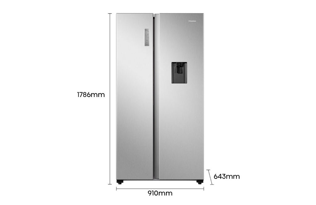 NEVECON HISENSE 519L SIDE BY SIDE INOX LOOK RSP67W1WQCA