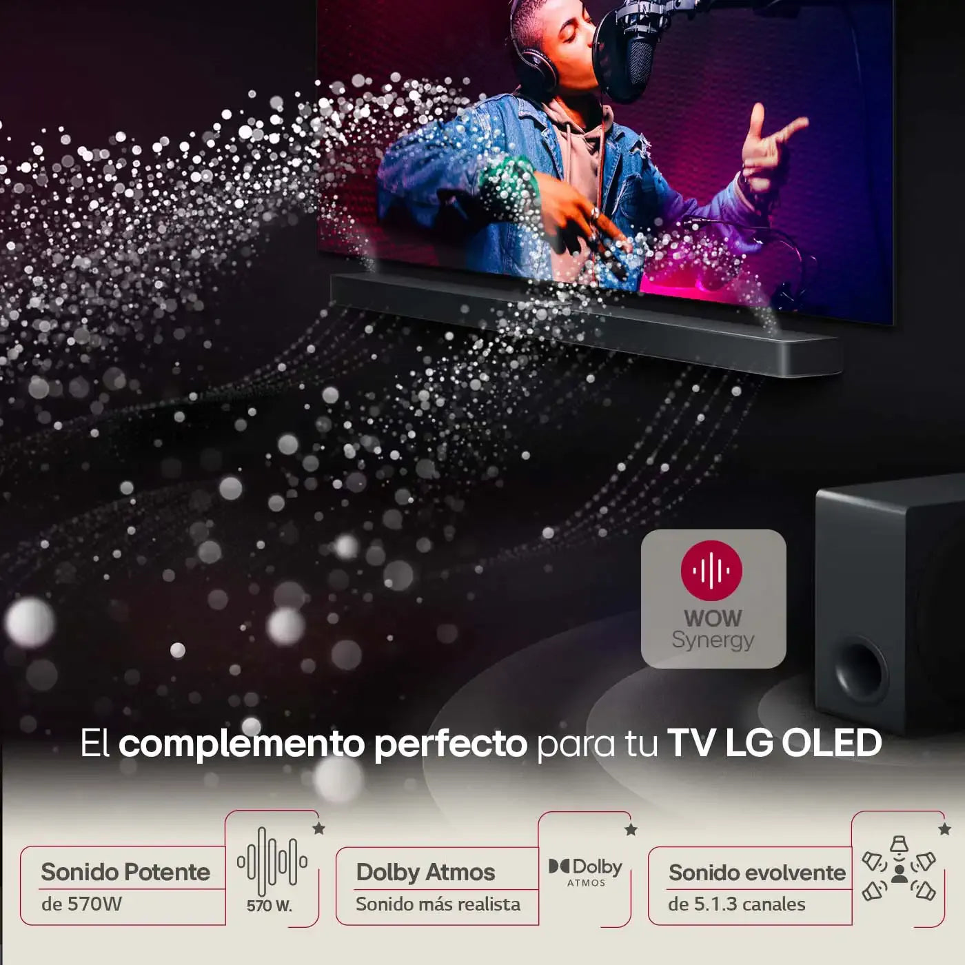 BARRA SONIDO LG 570W 3 ALTAVOCES S90TY.DCOLLK