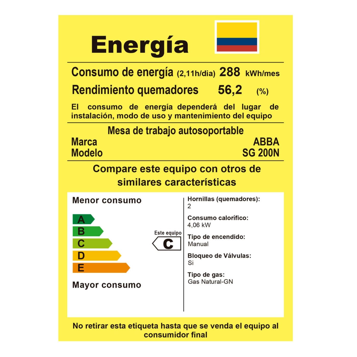 ESTUFA ABBA 2PTOS SOBREMESA SG200-1